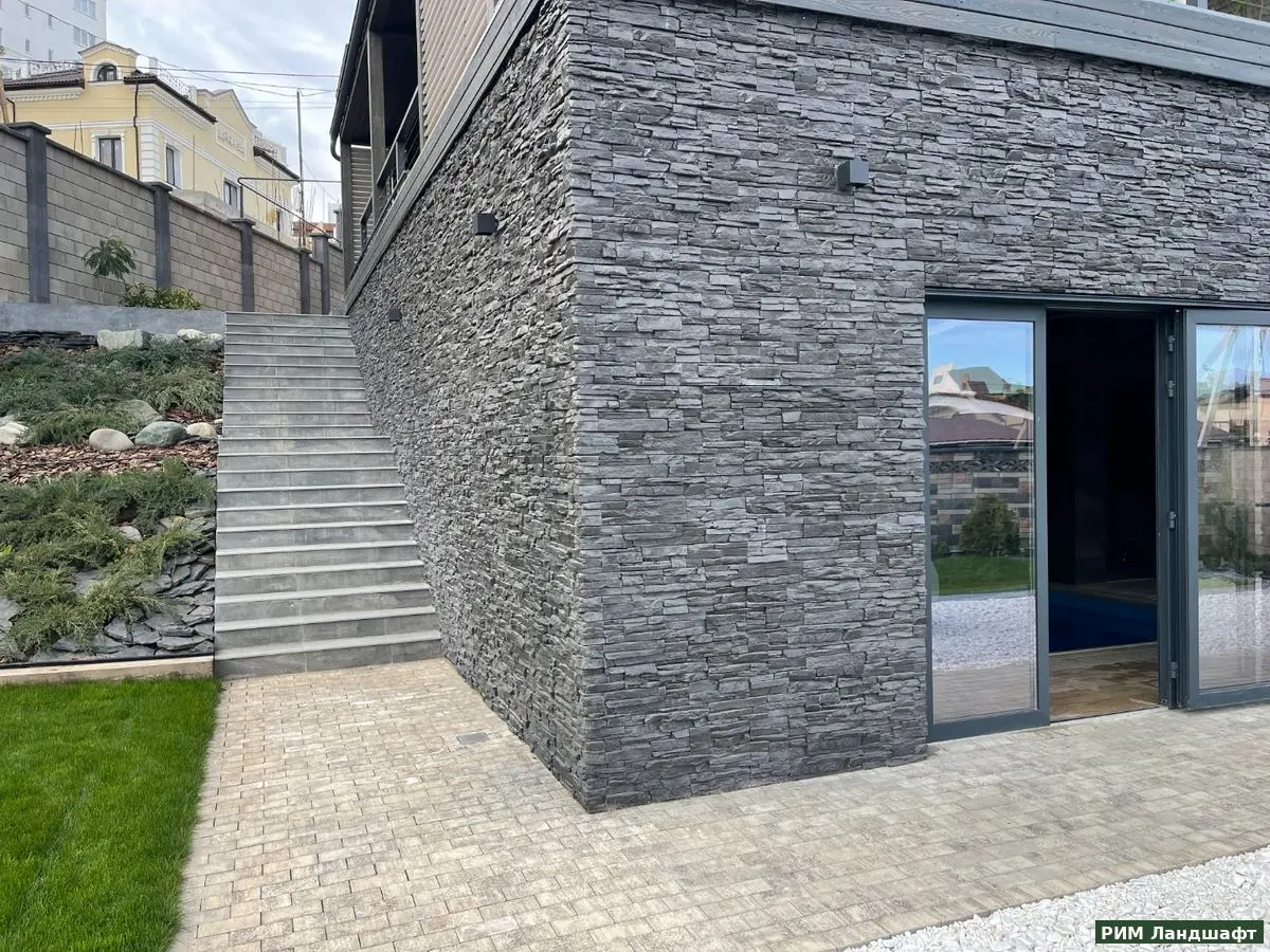 Тротуарная плитка FLINT STONE, коллекция Пошаговые плиты